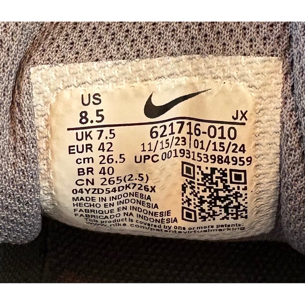 Nike Reax 8 TR Mens Training Shoes Dark Grey Cool Grey 621716-010 Size 8.5 - Picture 5 of 12